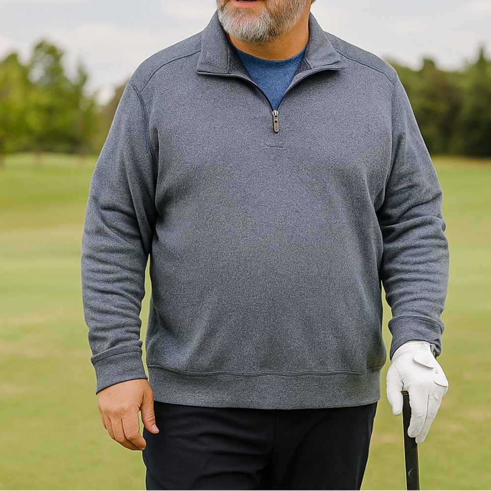 GREG NORMAN Blue ¼-Zip Pullover‎ Size Medium Golf Athleisure Casual Country Club